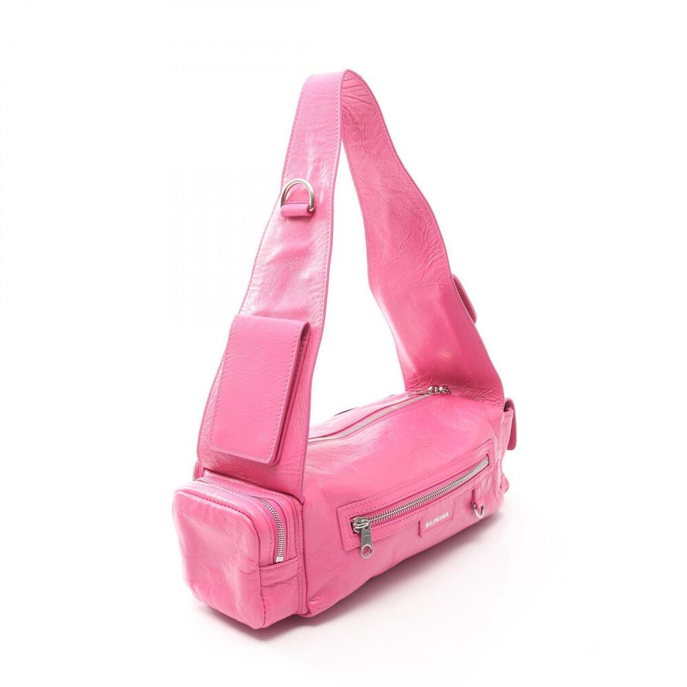 Balenciaga Super Busy Shoulder Bag Leather Pink - Picture 2 of 6